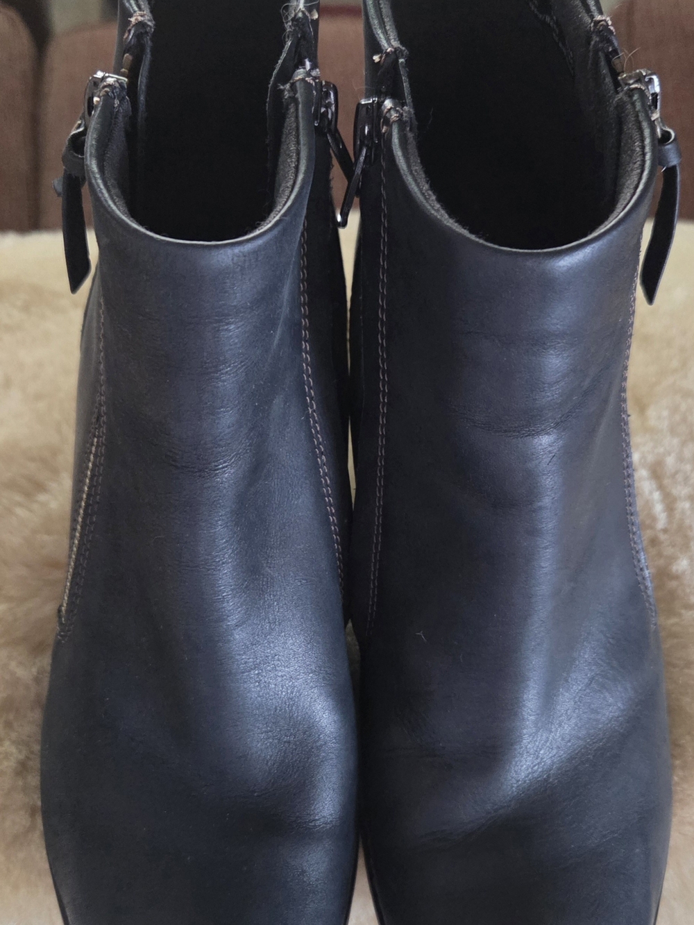 Women’s Clarks Black Leather Ankle Boots